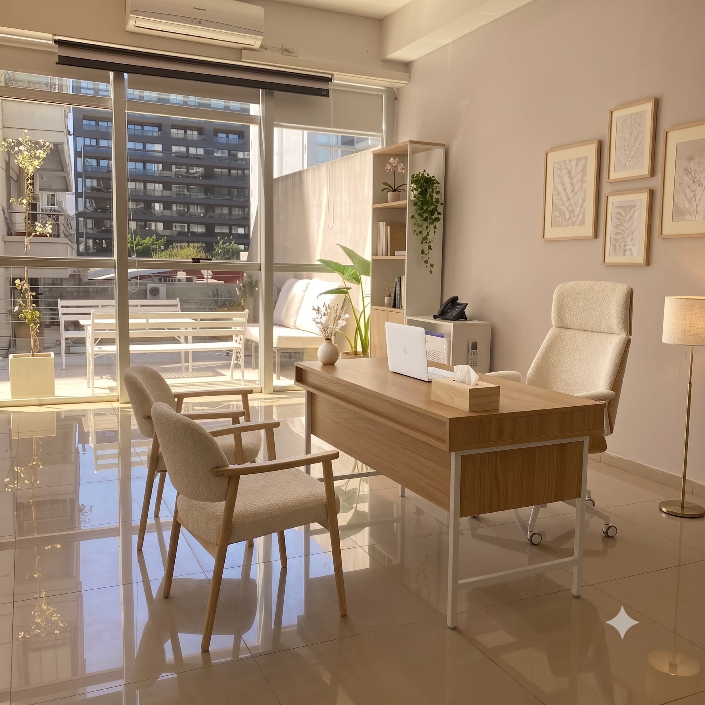 Render del Consultorio Premium, el consultorio más amplio del piso, en Av. Córdoba 5779